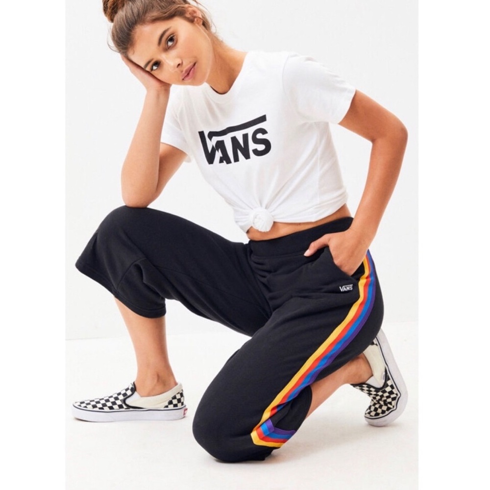 NWT Vans Rainee Striped Crop Pant (M) - Picture 2 of 11